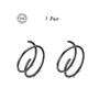 Double Hoop Nose Ring Stainless Steel for Single Piercing, Snug Spiral Nose Ring 20G 8/10mm Thin Nose Rings Piercing Jewelry