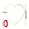 Bulk Blank Acrylic Heart Ornaments Clear Transparent Hanging Pendants with Hole for Valentine's Day Wedding Decorations