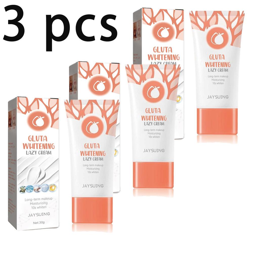 Jaysuing Quick Whitening Lazy Cream  (with Glutathione) 30g Brightens, Whitens, Improves Dullness, Moisturizes, and Refines Pores.