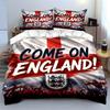 England Flagge Bettwäsche-Set Fußball-Stil Bettwäsche-Set (1 Bettbezug, 2 Kissenbezüge, Bettdecke nicht enthalten)