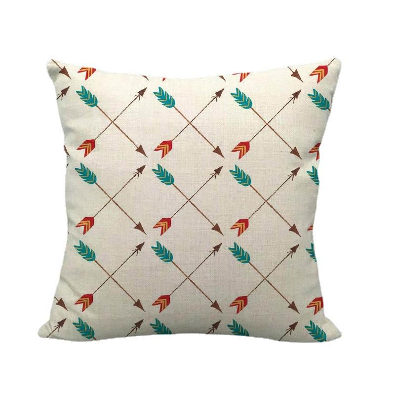 Simple Geometric Patterns Digital Printing Short Plush Pillow Covers For Car Sofa Office Cushion Cover Home Goods 60X60Cm