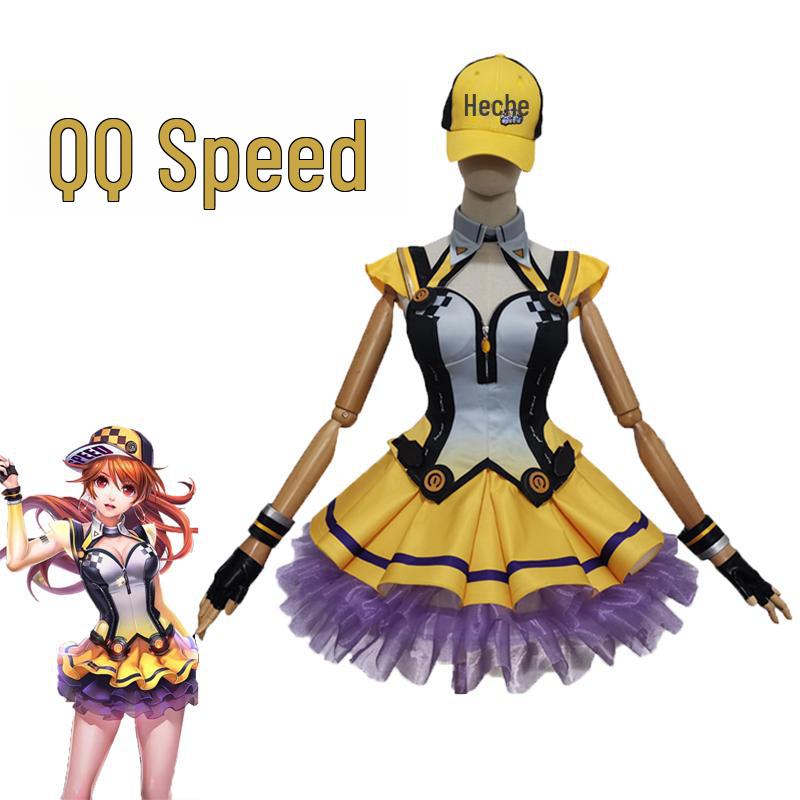 QQ Speed Kostým pro cosplay Závodní Sestřičky Oranžové pro ženy