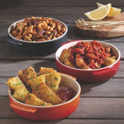 Le Creuset Deep Tapas Dishes, 14 Cm, Rainbow Design, Heat-Resistant, Microwave- and Oven-Safe, Pack of 5, Oven Dish, Bakeware, Gratin Dish [Official J