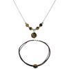 Vintage Leather Necklace Featuring Natural Tiger Eye Stone Adjustable Length Necklace Alloy Texture Present for Women
