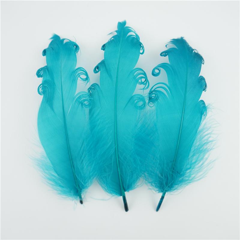 20Pcs Colored Spiral Goose Feathers for Crafts 12-18cm Dream Catcher Feather Artificial Decoration DIY Wedding Party Accessories