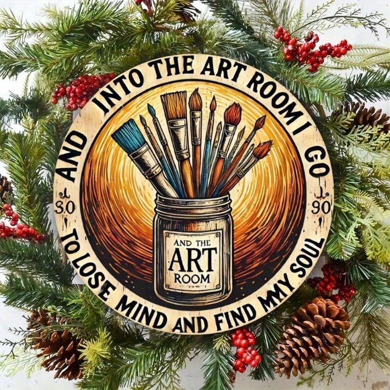 Vintage Tin Painting Gift for Friends Wall Decor