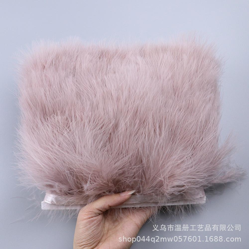 Encryption 8-10Cm Vascular Flannel Edge Clothing Accessories Material Colored Turkey Fluff Skirt Headdress