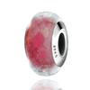 Murano Glass Bead for Women Silver Color Charms Original Designer Round Bead Lucky Pendant Charm Fine Beads for Jewelry Making