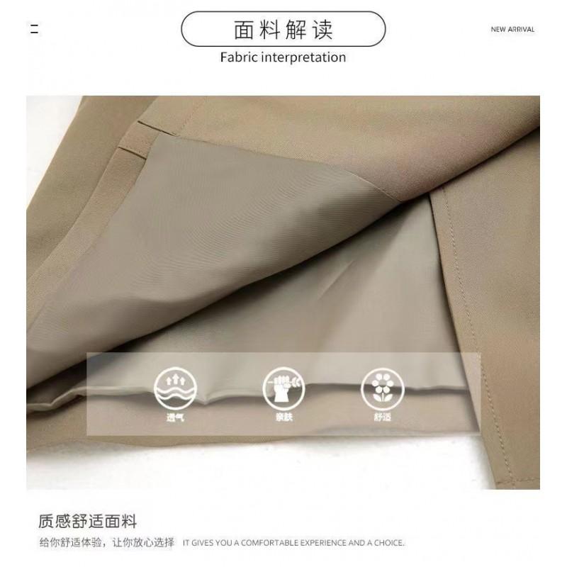 Womens Short Trench Coat Casual Slim Fit Double Breasted Blazer Petites