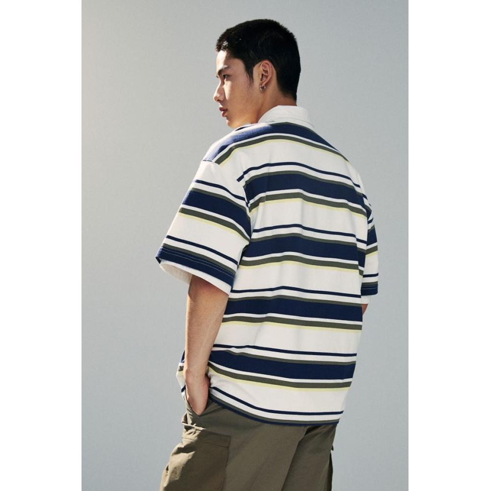 H M Loose FiT T sHirT wHiTe sTripe