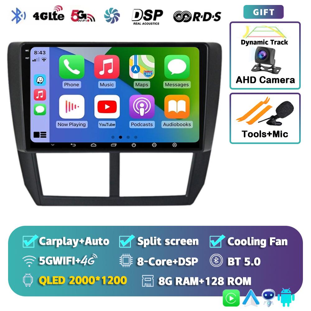 Android 14 Carplay Auto For Subaru Impreza GH GE 2007 2008 2009 2010 2011 Car Radio Multimedia Player Stereo Head Unit WiFi+4G