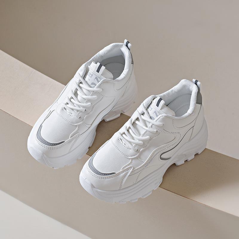 Platform dad shoes women's spring and autumn 2025 new little white shoes small height increase casual sports shoes ins tide