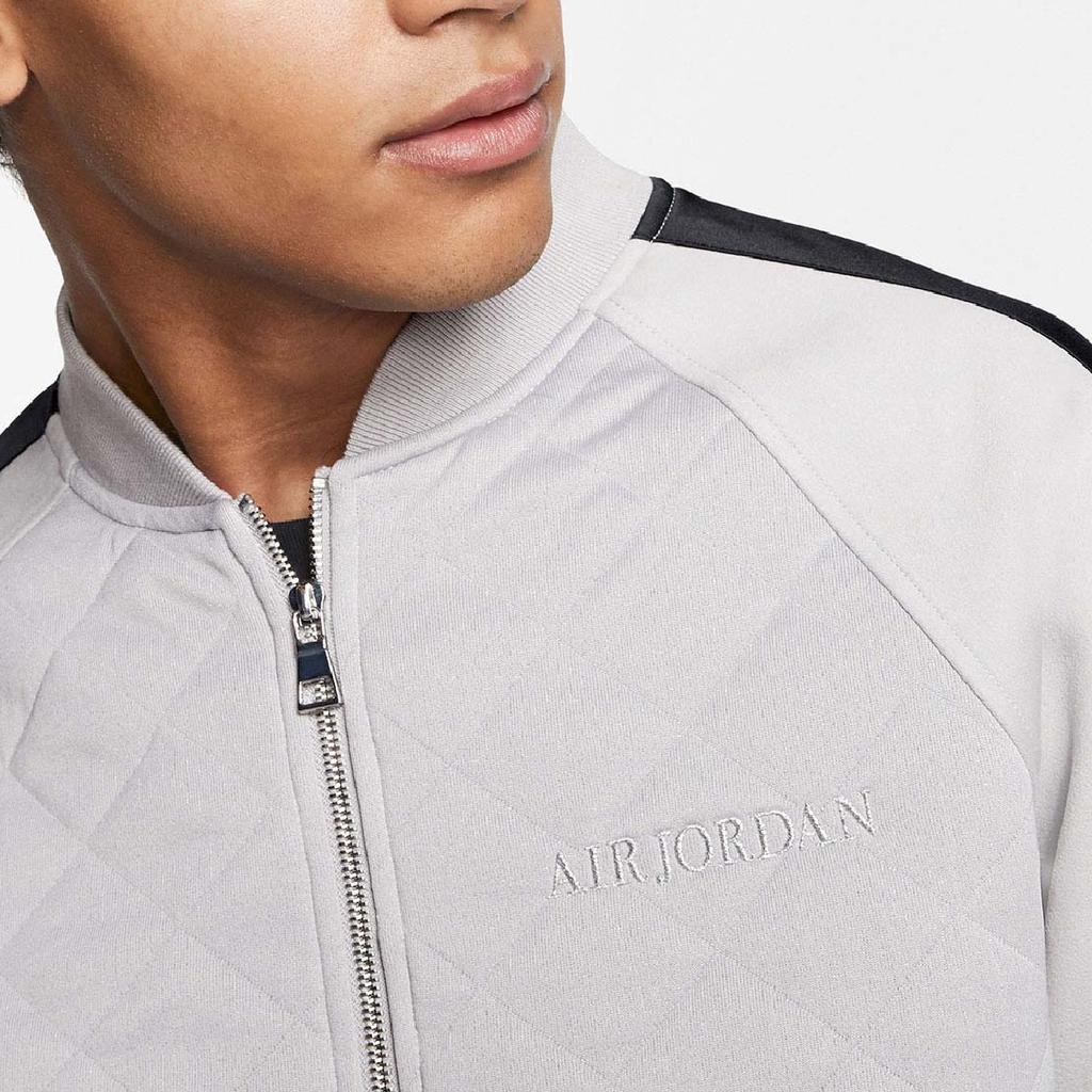 Jordan Überarbeitete gesteppte Colorblock Trainings-Freizeitjacke Herrenjacken Grau BQ5772-059