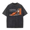 Punch The Funny Monkey Graphic T Shirt Unisex Women Clothing High Quality Crewneck Tshirts Oversized Vintage Washed Humor T Shirts