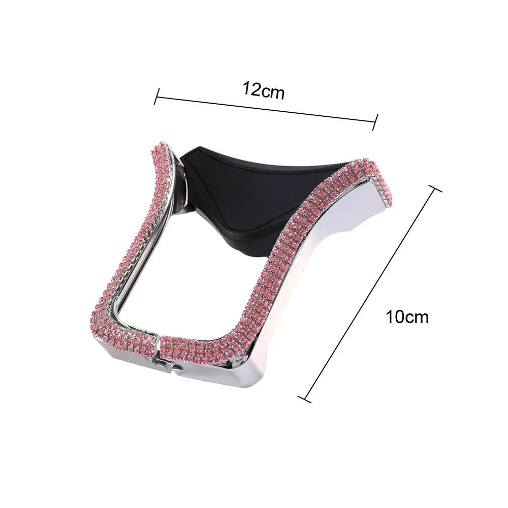 1 ks držák na telefon do auta s třpytivými křišťálovými kamínky, klip na mřížku ventilace auta, univerzální příslušenství pro interiér auta