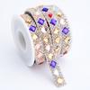 3 Yards Self Adhesive Square Rhinestone Shiny Flexible Rhinestone Sticker Sparkling DIY Decoration Rhinestone Strip DIY Craft