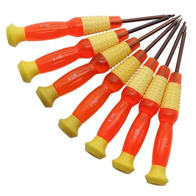 Magnetic Hex Driver 0.8 Five-Star Screwdriver - Solid Color Telecom Disassembly Tool for Mobile Phone Repair.