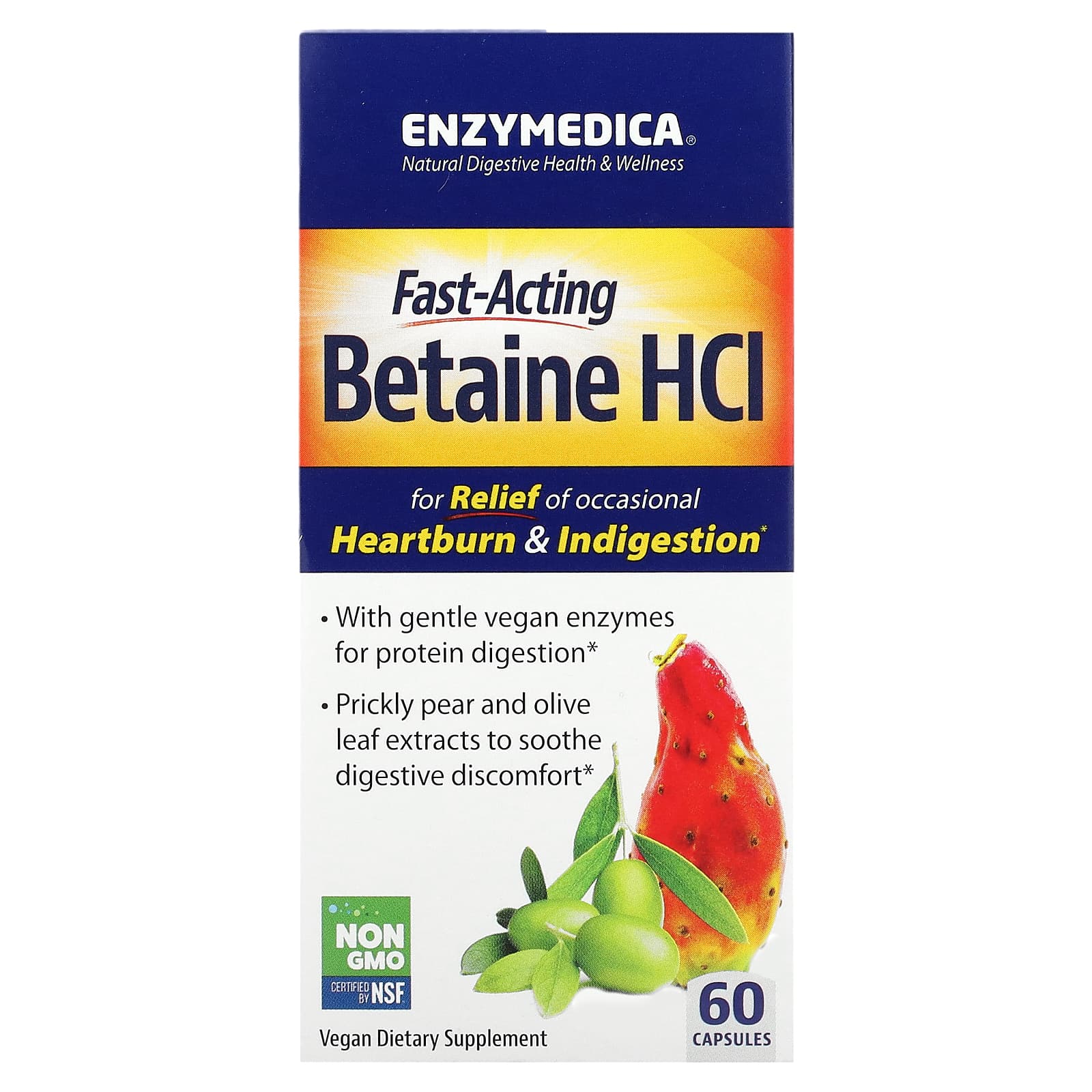 

Fast-Acting Betaine Hci, 60 Capsules