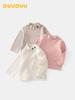 DUUDUU Toddler Girls' Warm T-shirt and Base Layer Pants - Autumn/Winter 2025 Collection
