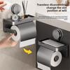 No Drilling Toilet Roll Paper Rack Suction Cup Tissue Stand  Bathroom Kitchen