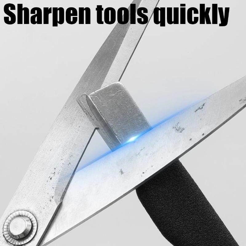 12/1PCS Portable Quick Sharpener Alloy Steel Manual Grinding Sharpener Scissor Knife Sharpening Stone Outdoor Home Garden Tool