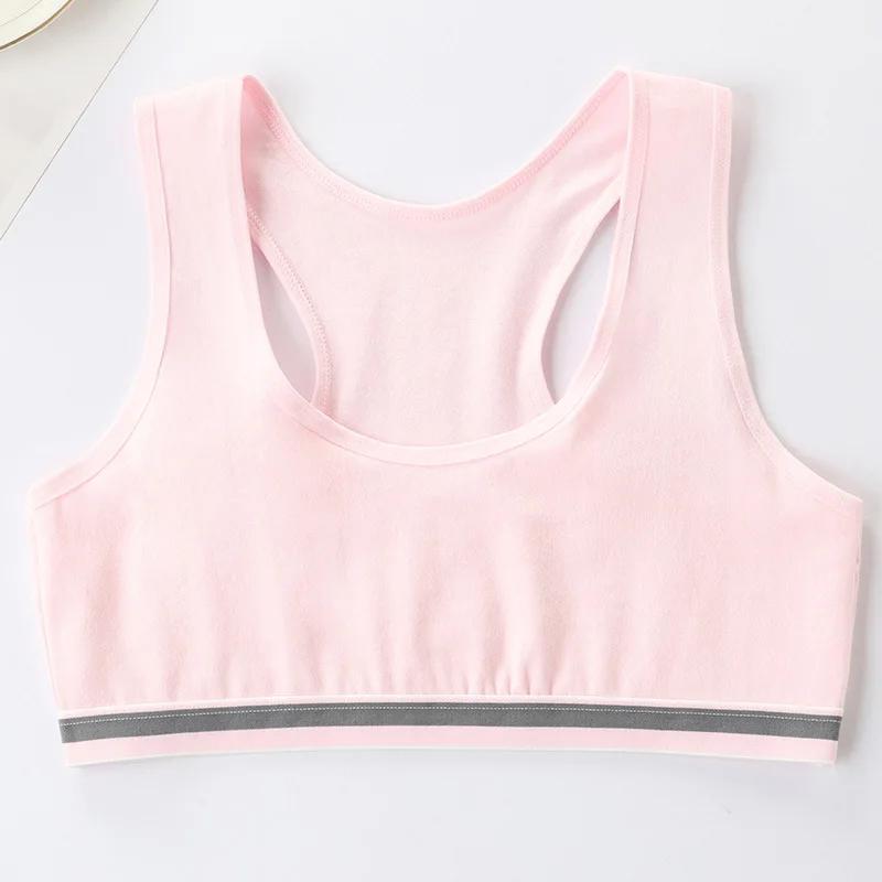 Girls Sports Bra Underwear Wireless Teenager Girls Sport Bra Young Girls Training Bra 8-14Y