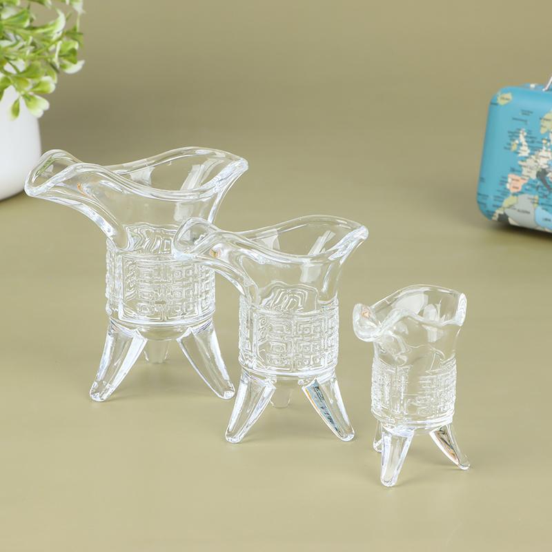 1Pc Jue Cup Imperial Cup Glass White Wine Cup Chinese Antique Small Wine Cup
