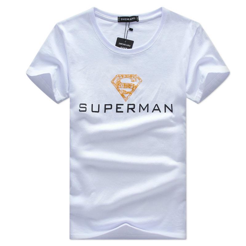 QICED Summer Short-sleeved T-shirt Men's O-neck Trend Bottom Shirt