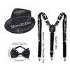 Cute Solid Color Performance Props Set Performance Sequined Neck Tie Party Prop Halloween Decor Suspenders Halloween