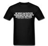 Sacrifice Freedom Security Government Quote Benjamin Franklin T Shirt Tee Unisex