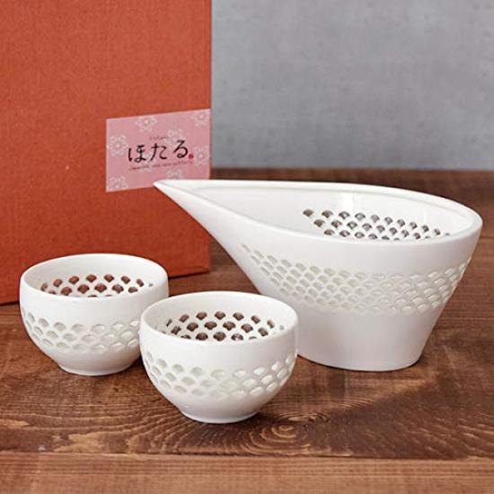 Tableware East Sake 1 Katakuchi and 2 Sake Gift Pair Tableware Gift Set, Hotaru-de, Cups, Boxed, Set, Set,