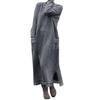 2023 Autumn Plus Size Loose Knit Lace Long Fleece Sweatshirt Casual Dress