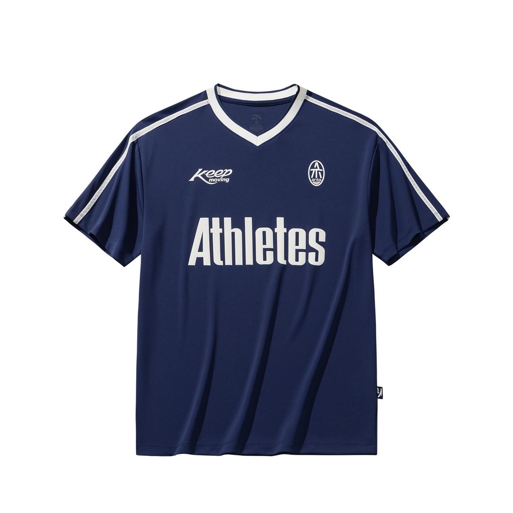 Anta Lifestyle Kurzarm Strick T-Shirt Sommer 2026 Damen Oberteile Obsidian-Blau 962628118-3