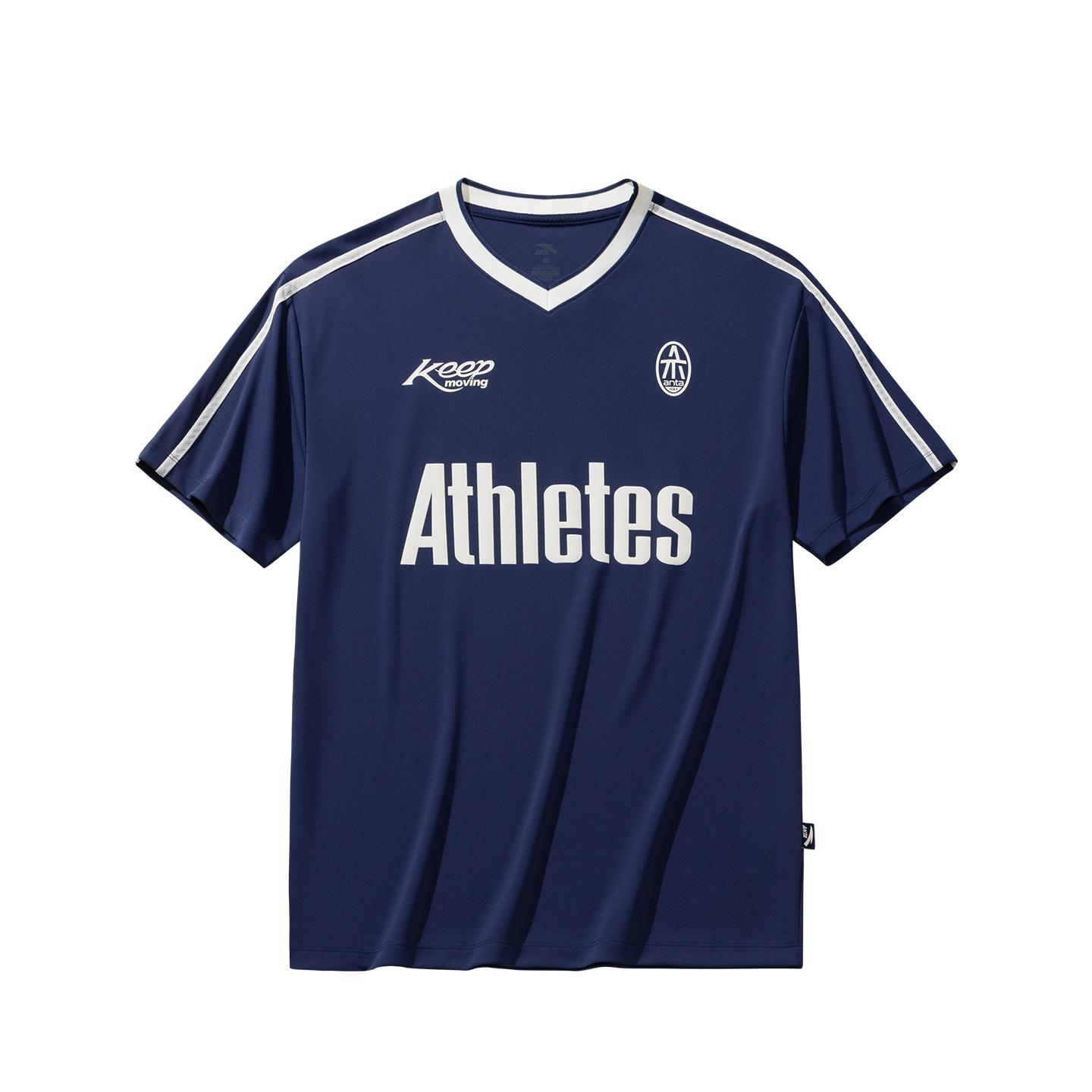 Anta Lifestyle Short Sleeve Knitted T-Shirt Summer 2026 Women tops Obsidian-Blue 962628118-3 S