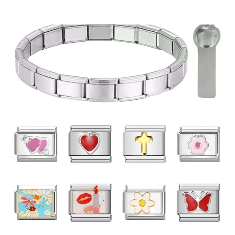 Sturdy 9mm Italian Charm Bracelet Stainless Steel Gold Silver Modules for Women Men Youth DIY Fashion Statement