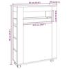 VidaXL Meuble étroit de salle de bain à roulettes chêne marron, rangement de salle de bain étroit, rangement étroit pour 855274