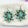 Arizona Turquoise Sterling Silver Dangle Earrings: Cluster Jewelry