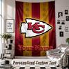 Wandbehang mit individuellem Namen & Text, Dekorative Tapisserie der Kansas City Chiefs für das Schlafzimmer