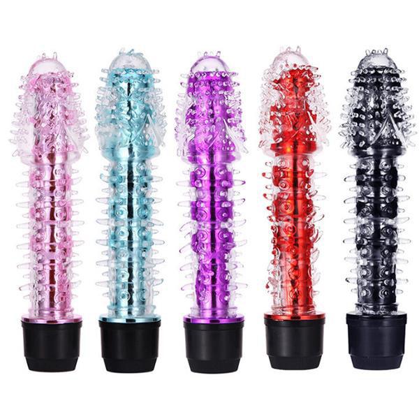 Dildo Vibrator For Women Dotted Ribbed Barbed Penis Av Stick Vibrating G Spot Clitoris Stimulator Masturbation Sex Product