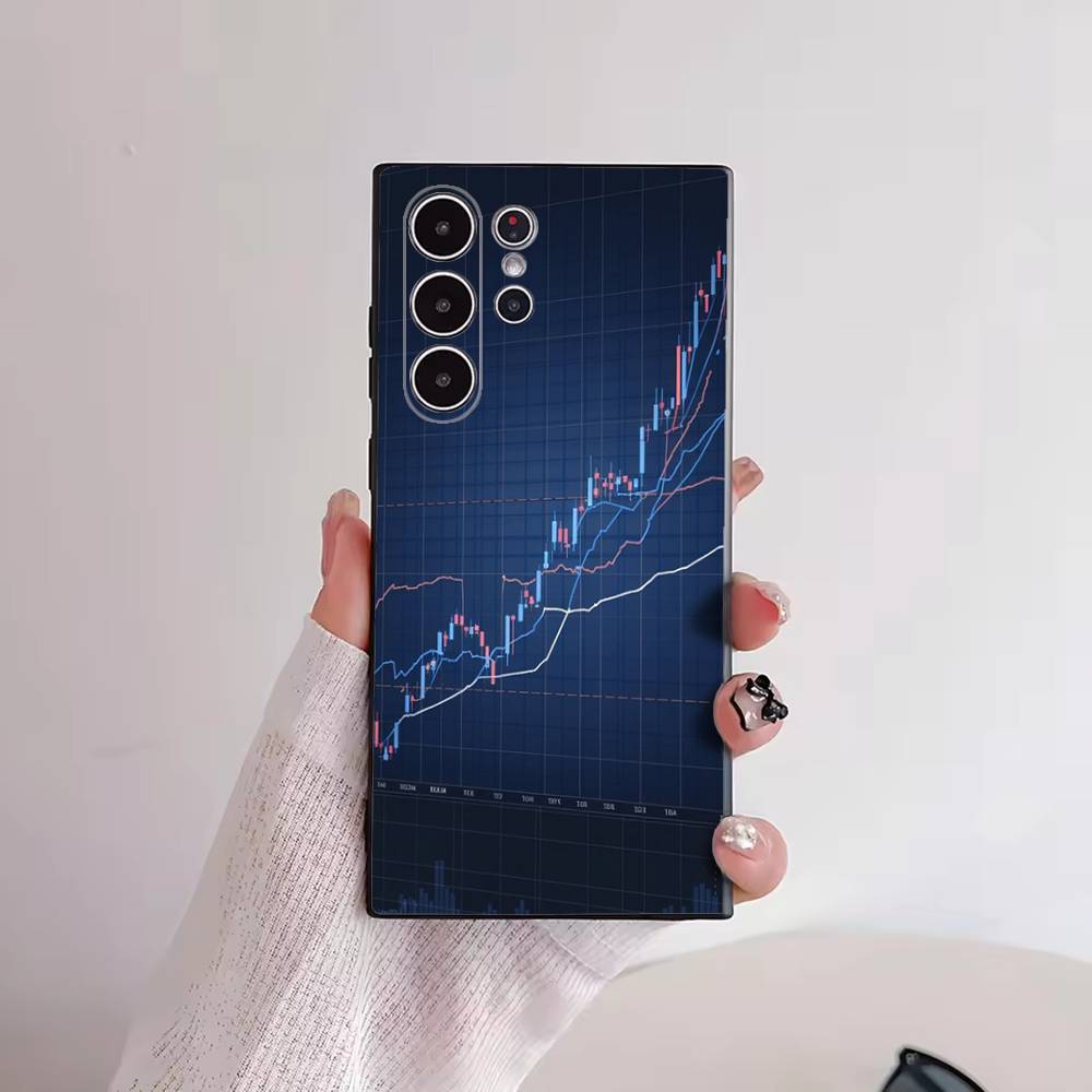 Trade Stock Market Investment Phone Case for Samsung Galaxy S21 22 Ultra Plus S23 S24 FE Lite S25 26 30 Fundas Matte SamsungS25Plus