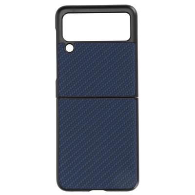 Carbon Fiber Pattern Folding Shell Phone Case for Samsung Galaxy Z Flip 3 Protective Cover
