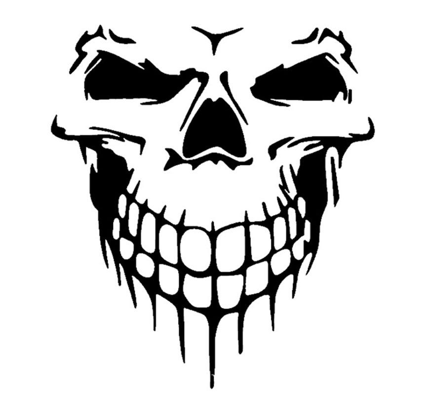 Punisher Pc 1 Skull Head Car Sticker Door Window Truck Car Stickers Styling