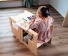 Kitchen Helper Foldable Aid Easel Toddler Step Stool for Kids Step-Up Standing Tower Learning Stool Hare White