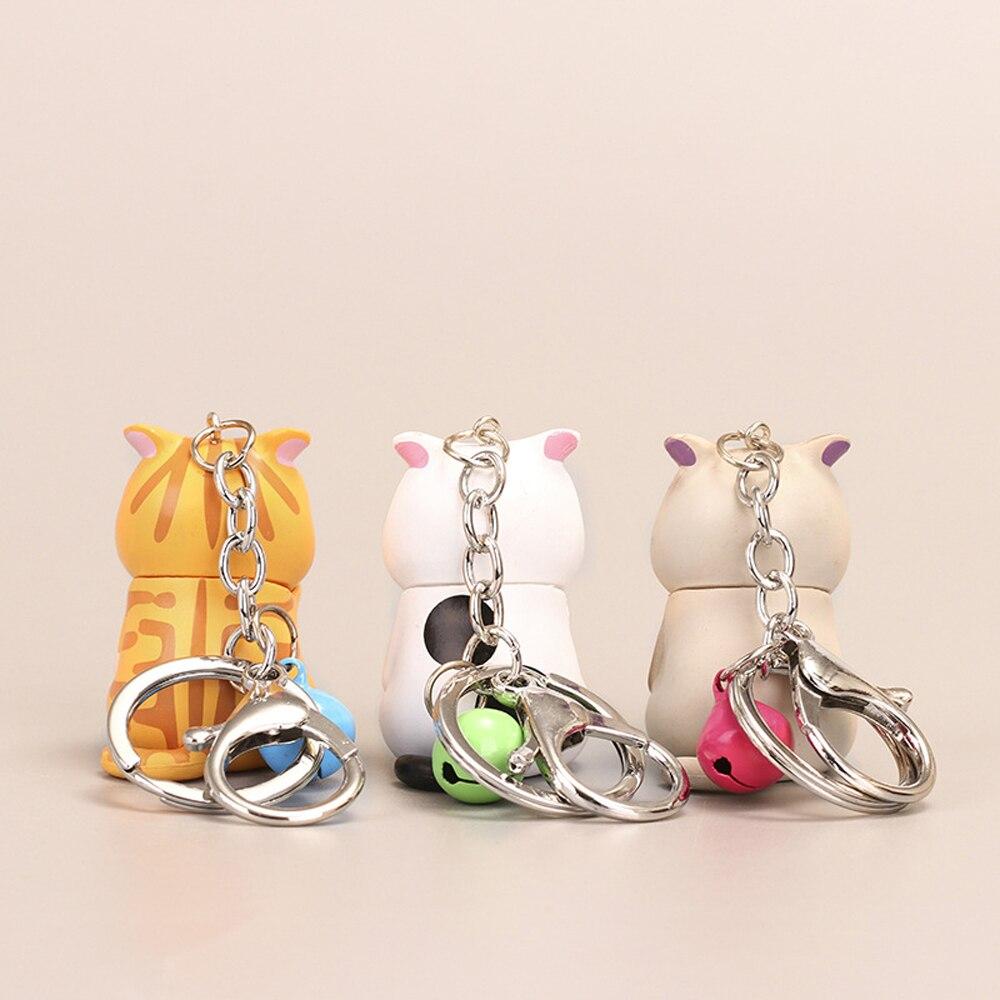 Cute Cat Chubby Keyring Bag Ornament Cartoon Car Bag Pendant Keychain Women Jewelry Accessories