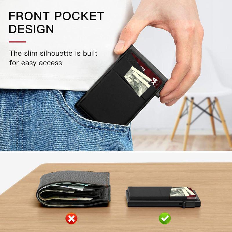 2023 Men's Ultra-Thin Aluminum RFID Card Holder Wallet