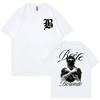 T-shirts Graphiques Double Face Rapper Beele Unisexes Hip Hop Vintage Manches Courtes Mode d'Été Décontractés T-shirts en Coton