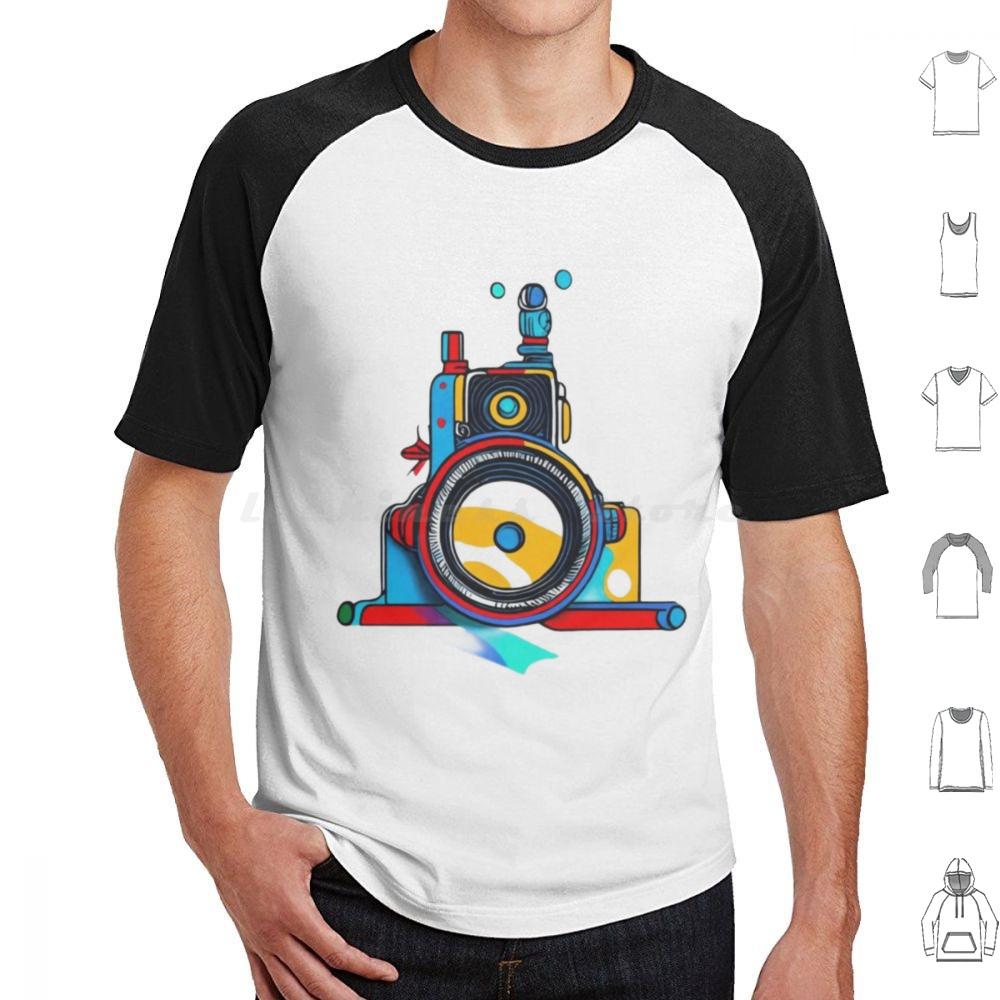 Fotografia T Shirt 6xl Cotton Cool Tee Fotografia Magliette Retro Film Sculpture Cinema Fotografia Vintage Camera Hasselblad