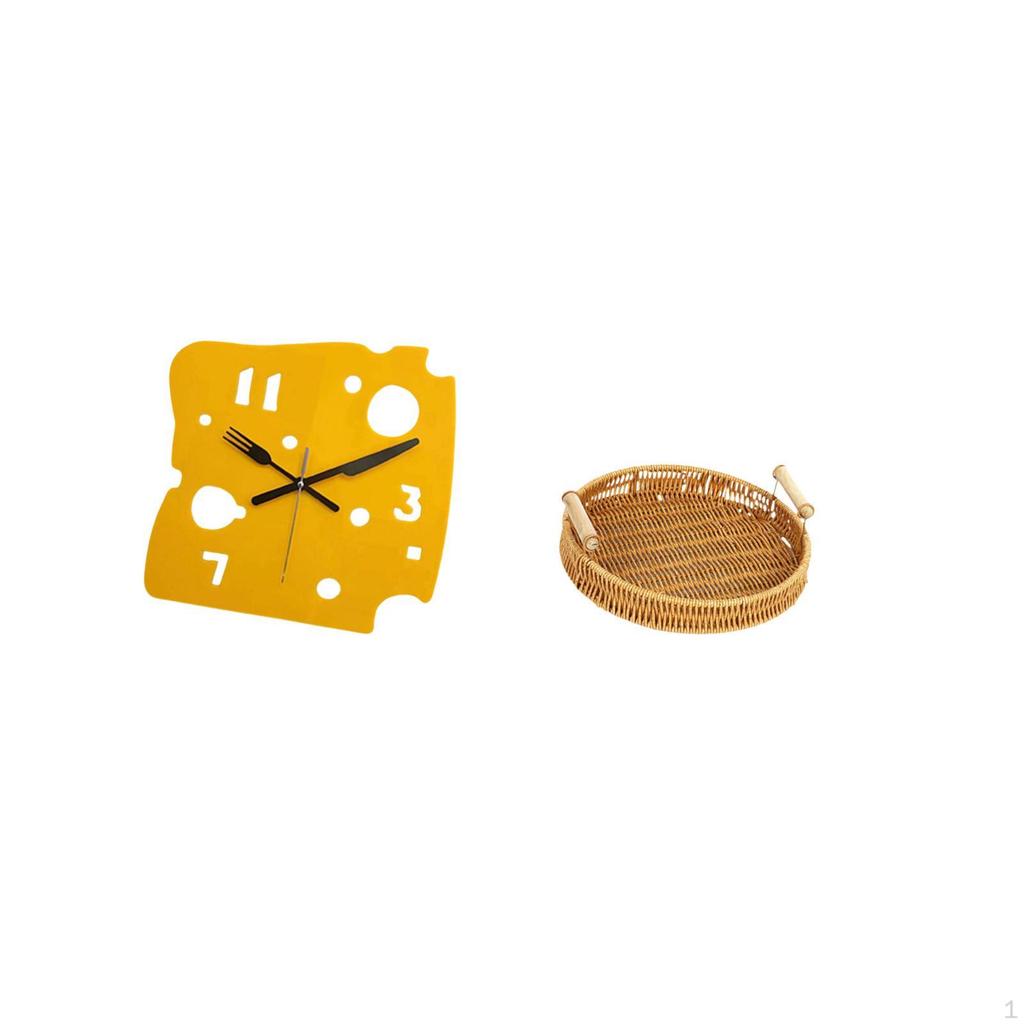 Nordic Minimalist Cheese Clock Desk Quiet Acrylic Wall Hanging for Office Bedroom