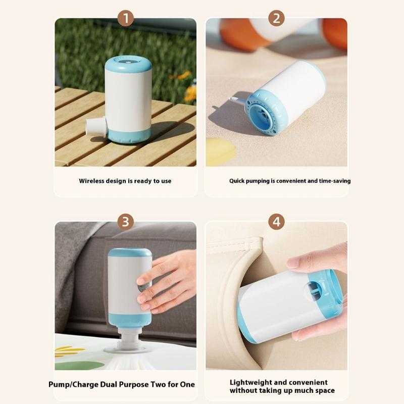 Portable Electric Air Pumps Wireless Rechargeable Inflate Deflate Pump for Compression Bags Inflatable Toys Enduring
