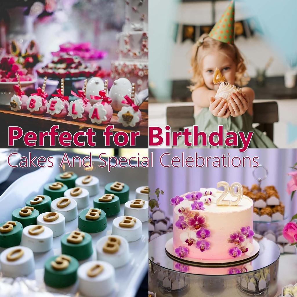 2PCS Reble Silicone Letter & Number Molds | Non-Stick Baking Tools for Chocolate, Cake, Soap | Dishwasher & Oven Safe (-40°C To 230°C)